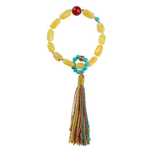 Potala Palace beeswax agate glazed bracelet holding men's and women's 925 silver transfer bead bracelet as a birthday gift to your girlfriend