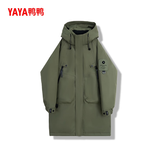 Yayawang Yibo same style down jacket for men and women, medium and long 2025 winter new outdoor cold-proof thickened warm jacket YX black XL 180/96A