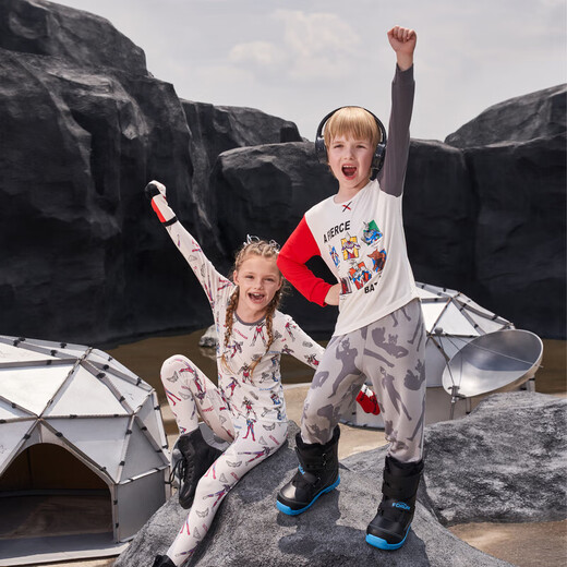 
AIMER KIDS Modal boys and girls children's pajamas and home clothes can be worn on the outside with a thin autumn Ultraman IP joint milk leather jacket Ultraman 100