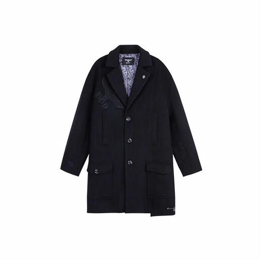 BOY LONDONFW21 Gothic letter Logo printed embroidered suit windbreaker, same style for men and women, black black XS