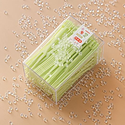 Home KATEI STORY Japanese disposable fruit fork set fruit pick children's food grade plastic double fork eating cake dessert small fork