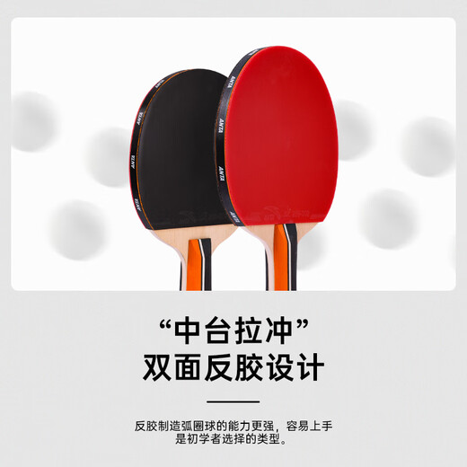 Anta 3-star table tennis racket (Jingcang quick release + 6 balls + racket bag) table tennis racket P301 horizontal single shot