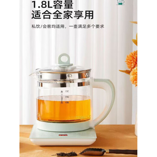 JCZS German health pot teapot anti-dry boiling thickening insulation fully automatic timed kettle tea maker porridge household base + body + filter 1.8L