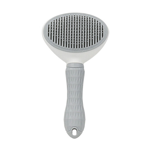 Panyi T pet comb C1p201-hair removal comb to remove floating hair, clean button comb for knotting, thinning for cats and dogs, gray 1 piece