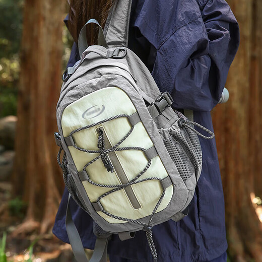 Yookdd outdoor hiking bag, hiking sports, versatile large-capacity backpack, commuter backpack for boys, computer bag for female college students, gray green large size