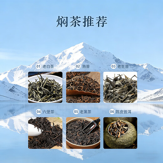 MOORMANLLY French pure titanium thermos tea cup office gift stewed tea titanium cup birthday gift for men and women Valentine's Day Glacier Blue丨410ML pure titanium inside and outside gift box gift bag