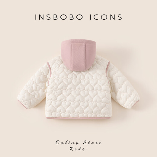 INSBOBO Girls' Cotton Clothes 2025 Winter Baby Cotton Jackets Children's Clothes New Good-looking Children's Jackets Winter Clothes Beige 80