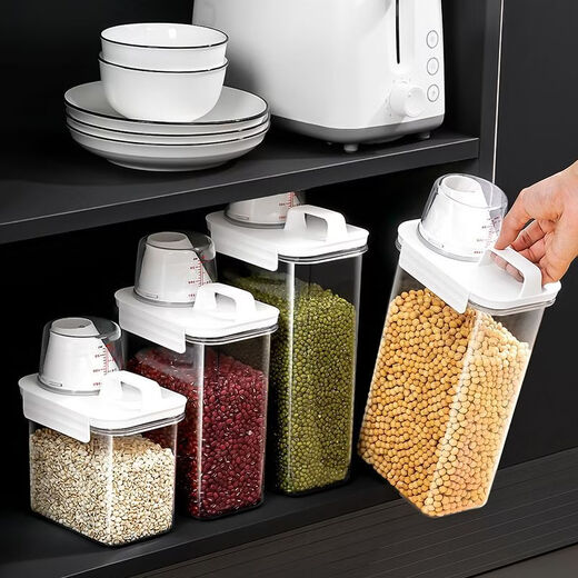 LOCK & LOCK quality same style Japanese rice barrel flour storage tank insect-proof and moisture-proof sealed grain starch beans packed with rice and grains Special offer combination 3-piece set Large + Medium + Small