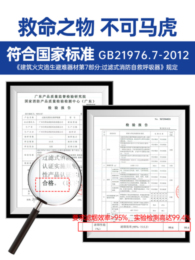 Fire mask anti-virus and anti-smoke mask rental hotel fire escape filter self-rescue respirator Tzl30A fire mask children's model