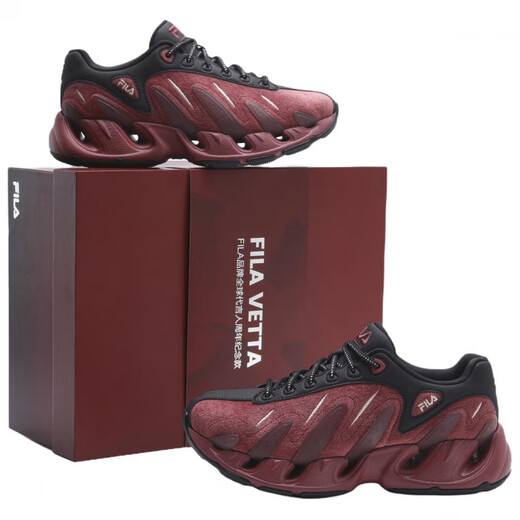 FILA VETTA Zhiku V-toe shoes Yiyang Qianxi anniversary model Ruiyi red texture hollow design dad shoes Ruiyihong 35.5