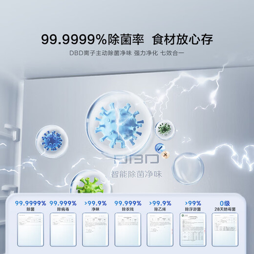 Hisense refrigerator 411 ultra-thin zero-embedded refrigerator four-door French multi-door first-class energy efficiency air-cooled frost-free active sterilization appliance trade-in BCD-411S3FZKQD gray