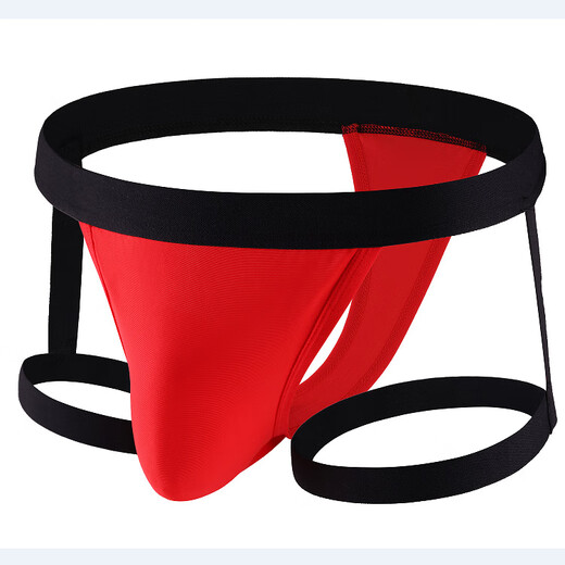 Bagged new genuine quick-drying men's butt lift thong personalized fashionable low-waist underwear breathable polyester underwear black S 90-110Jin Jin equals 0.5 kg