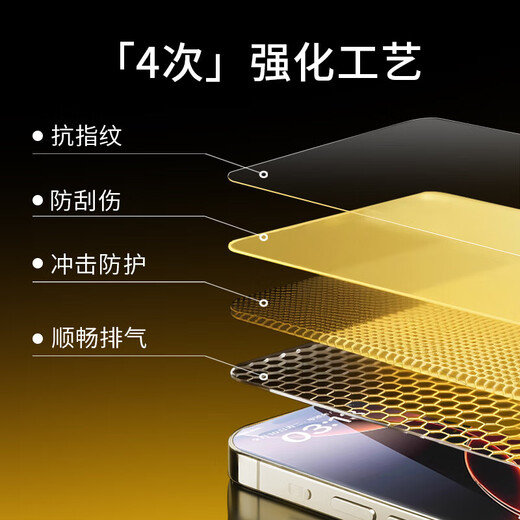 Dust-free warehouse for second stickers, suitable for Apple 17air/16pro/15 high-definition anti-fingerprint mobile phone film iPhone14plus/13promax, full coverage without blocking the screen and anti-fall, strong anti-fingerprint second stickers/super clear 2-piece set for Apple 15Pro