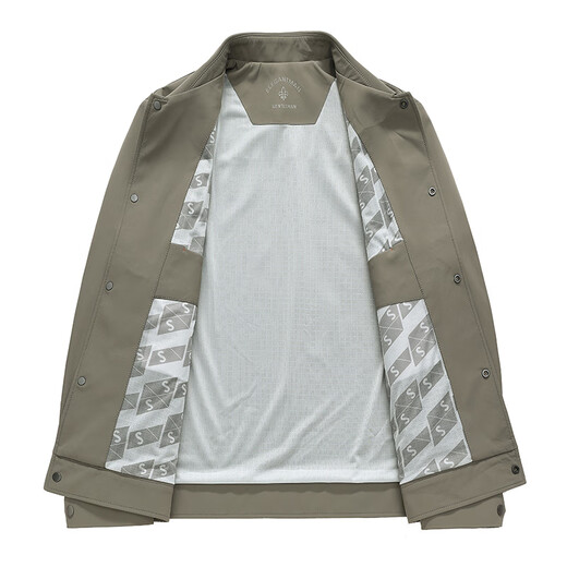 BOSS Spring and Autumn Men's Jacket 2025 New High-end Light Luxury Early Autumn Wear Casual Pilot Jacket No Ironing Khaki 2XL 185 Suitable for 155-170Jin Jin is equal to 0.5 kg