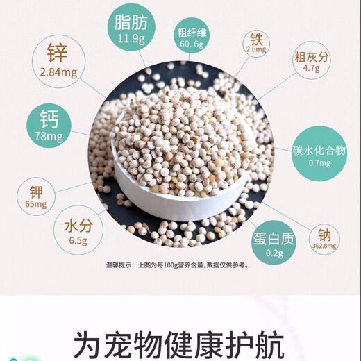 New white perilla large grain perilla seed bird food canary hibiscus bird oriole pearl white swallow jade bird food parrot bird food 100g white perilla seed
