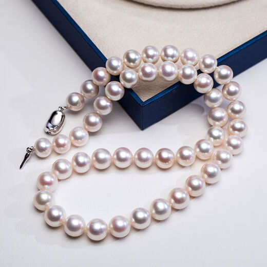 Freshwater Pearl Necklace Mother's Style Women's Near Round Necklace Clavicle Chain Respect Season 8:05-9:00 5mm 925 Silver Stick Buckle Freshwater Pearl Necklace Approximately 44cm44cm