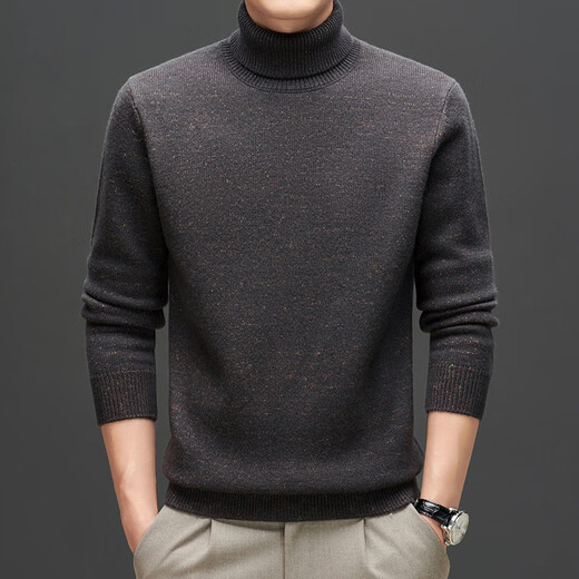 Denton Hepburn 2026 autumn and winter new pure wool sweater men's casual business sweater thickened fashionable warm plush sweater Pine Green M