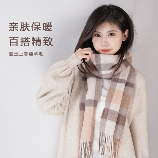 GIAVENTOLA Australian Wool Scarf Women's 2025 Autumn and Winter New Style Scarf Women's Light Luxury Birthday Christmas Gift for Girlfriend and Wife Tuoqage Exquisite Gift Box