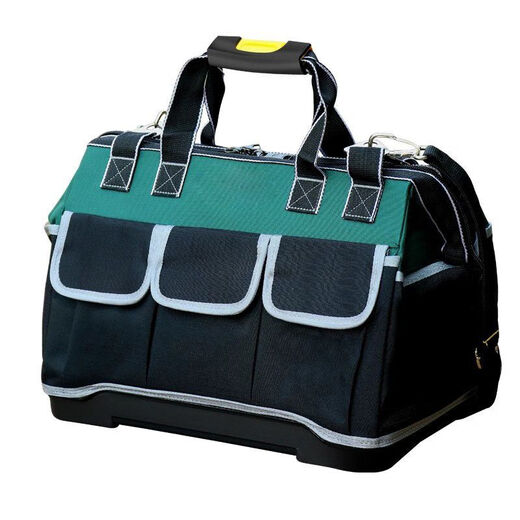 Runhuanian Multifunctional Tool Bag Thickened Wear-Resistant Tool Bag Portable Shoulder Canvas Bag Men's Electrician Maintenance Site Durable Trolley Square Bag-18 Inch