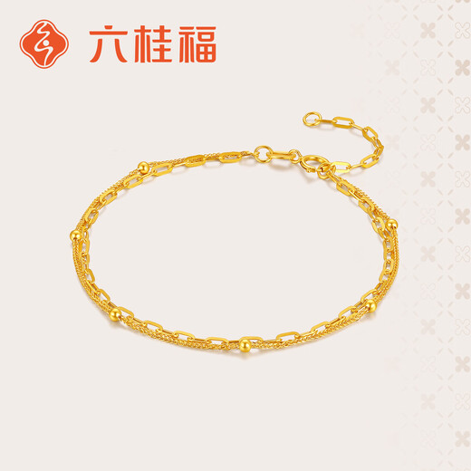 Liuguifu Jewelry 18K Gold Bracelet Geometric Ring K Gold Bracelet Bracelet K Yellow Double Layer Color Gold Bracelet EK0300016