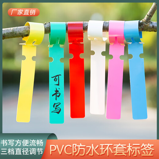 PVC ring label sapling succulent label flower gardening label plant label buckle sign gardening supplies yellow 1000 sheets