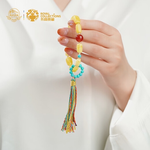 Potala Palace beeswax agate glazed bracelet holding men's and women's 925 silver transfer bead bracelet as a birthday gift to your girlfriend