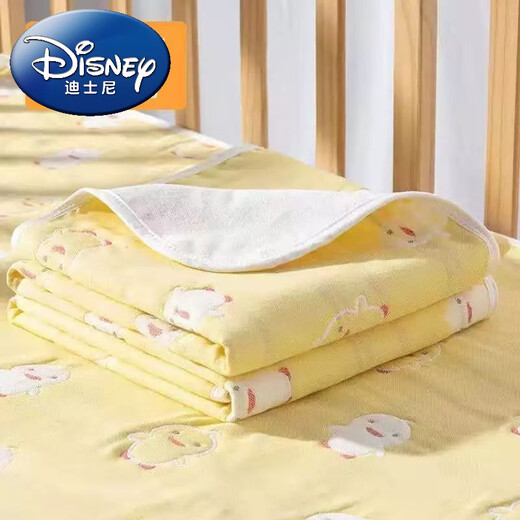 Disney (Disney) Windeleinlage aus Gaze aus reiner Baumwolle, waschbare, atmungsaktive Windeleinlage für Babys und Kinder, urindichtes großes Laken für Neugeborene, Menstruation der Tante, blaue Farbwolke (sechs Schichten aus reiner Baumwolle) 50*70 cm (1 Stück)