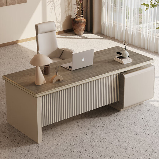 Desk Boss Desk President's Desk Modern Simple Office Furniture Panel Executive Desk Office Desk and Chair Combination Customized Size Special Photo