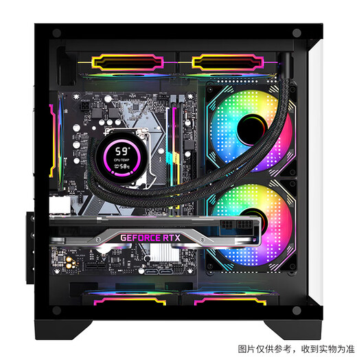 AOC Core i5 12400F/14400F/RTX3060/5060 Delta Datile game console computer desktop assembly computer host sea view room DIY complete machine configuration five i5 12400F丨512G丨RTX3050