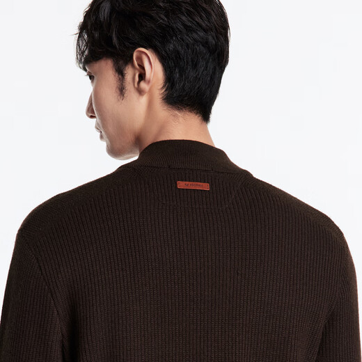 JOEONE Shopping mall same style cardigan men's cardigan spring and autumn fashionable versatile jacket standard version + chocolate color + JY1D50910 XL 180/100A (52)