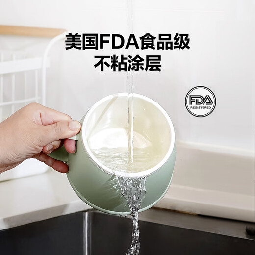 Mokkom health pot split type hot milk cup office silent health cup 0.5L boiled camellia tea white fungus hot milk artifact kettle office boiling cup new product light fir green 0.5L split type (spoon included)