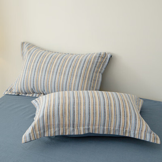 High-end home new thickened pure cotton brushed four-piece set 100% cotton spring, autumn and winter bed sheets, quilt covers and fitted sheets, Ellen-Blue, comfortable and skin-friendly bed sheets, 1.8 four-piece set-quilt cover 200x230