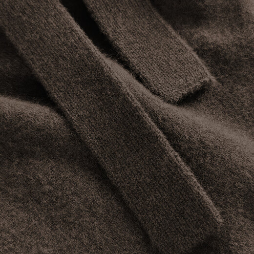 MEIYANG Breeze Knitted Sweater New Australia Merino Wool Design Pile Collar Ribbon Sweater Brown M