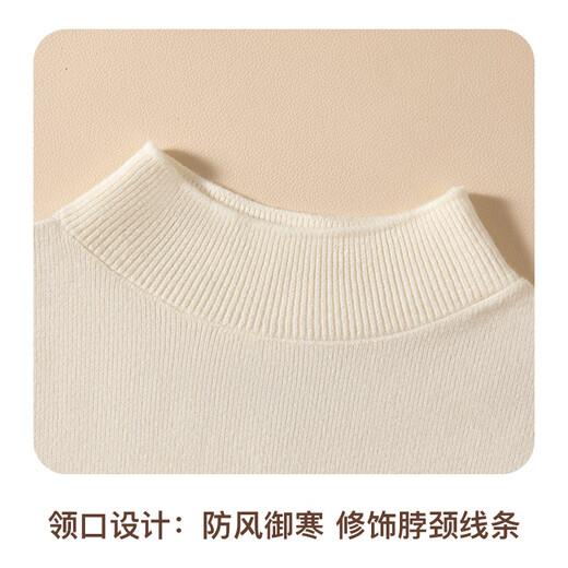 Odyfen wool knitted bottoming shirt for women with half-turtleneck sweater, slim long-sleeved, mid-collar, wearable top, autumn and winter black