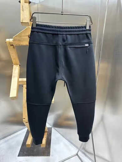 Heilan House (HLA) trendy design fashionable sports pants for boys in autumn and winter, versatile elastic waist workwear, casual ankle pants, black, high quality, XL, recommended 130-145Jin Jin equals 0.5 kg