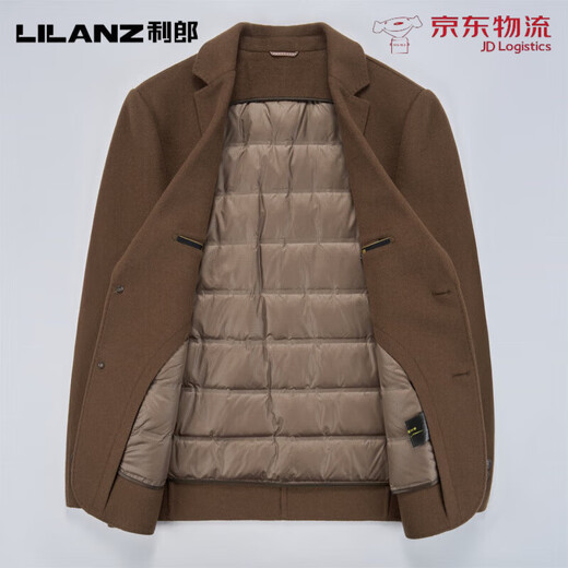 LILANZ suit men's autumn and winter business casual woolen single suit jacket short style removable liner woolen pantyhose L 175