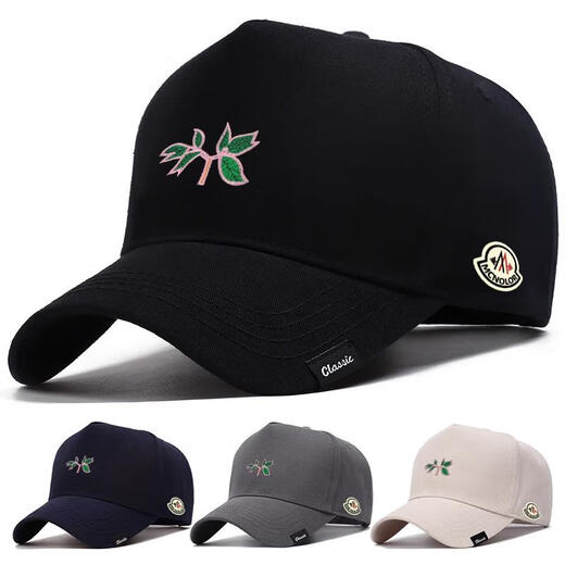 Men's and Women's Men's and Women's Piano Fashionable Baseball Caps, Sun Shade, Face Revealing, Small Versatility, Four Seasons, Large Head Circumference, Warm Hat, Black