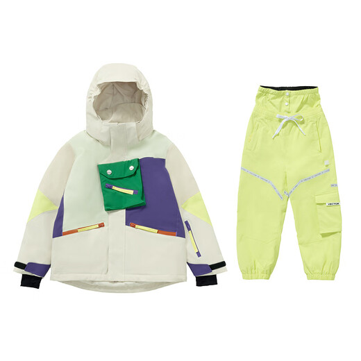 Vector children's ski suit full set of trousers for boys, quick-drying, warm and waterproof, girls, winter and older children, ice and snow park tops + overalls for boys and girls M 150_suitable for height 145-155c