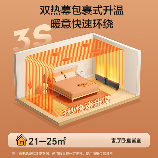 GREE Gold List Product Folding Baseboard Heater Household Instant Heat Electric Heater Remote Control Electric Radiator Waterproof Mobile Floor Heating Dry Clothes Heater NJE-X6020B