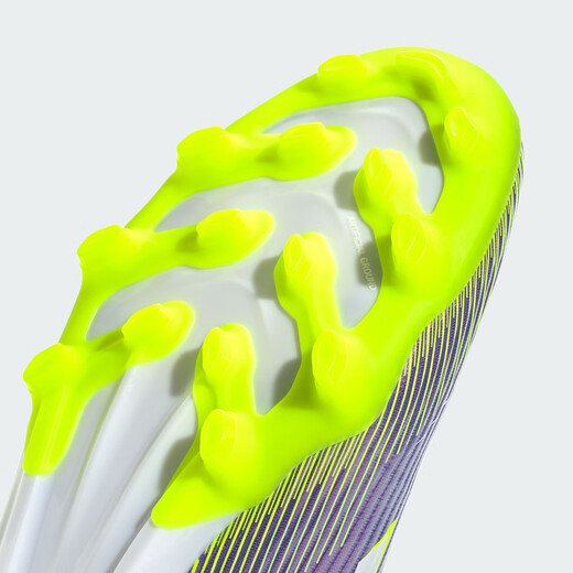 Adidas F50 LEAGUE artificial turf 2G/3G AG ultra-light customized short spike football shoes Adidas purple/white/bright lemon yellow (recommended to choose a half size larger) 40