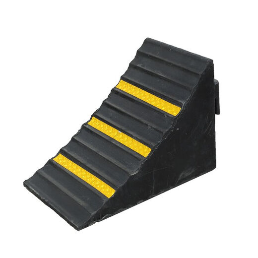 Litian rubber anti-slip ramp parking anti-slip anti-slip device truck tire stopper portable plastic triangle wood V-shaped 32*30*26cm suitable for medium and large trucks