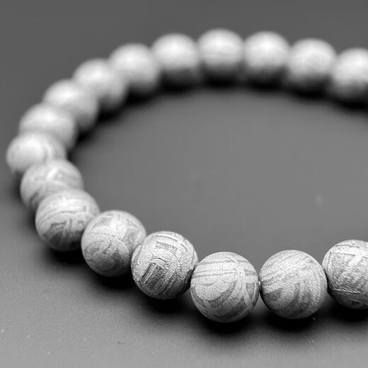 Quanyin Altay Iron Meteorite Round Beads Natural Fidelity Meteorite Beads Buddha Beads Bracelet DIY Accessories with Beads Play Main Beads 6mm