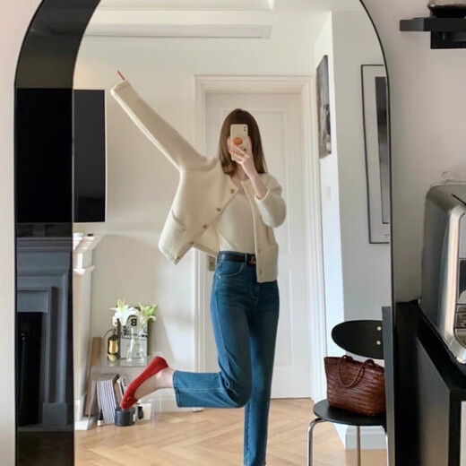 Langsha Xiaoxiang style jacket women's autumn and winter new style 2025 small short cardigan jacket high-end foreign style tops for women