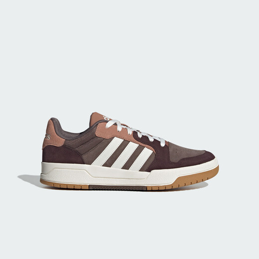 Adidas ENTRAP American campus style sports sneakers, boyish retro basketball shoes for men and women, Adidas deep earth brown/white/dark gray brown 42