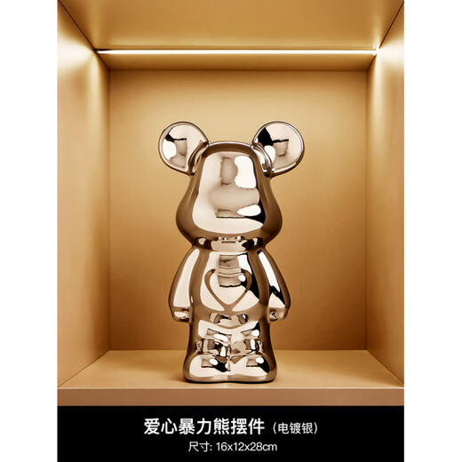 Tanbeiman red wine display rack violent bear red wine rack ornaments niche light luxury home living room TV cabinet wine cabinet soft decoration violent bear ornaments