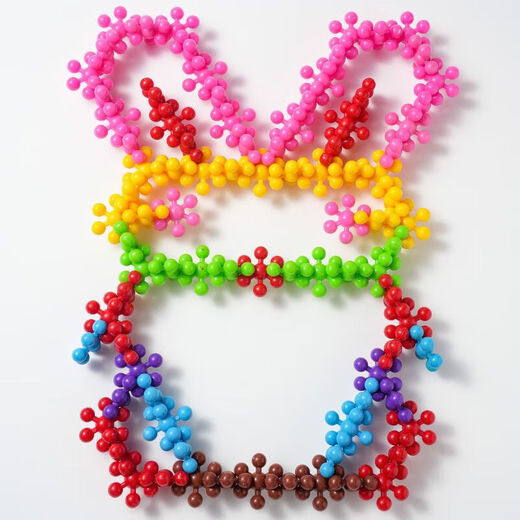 Puzzle boys and girls handmade snowflake hexagonal children's toys thickened plum blossom three-dimensional early education puzzle 17 plum blossom building blocks experience pack