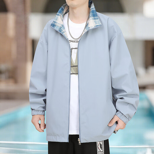Fat Donglai Chaqueta de dos lados Spring y Autumn 2025 Chaqueta nueva de la nueva marca de moda American Fashion Student Chaqueta de collar Autumn [actualización] K15838 Negro S