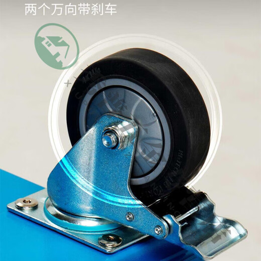 Yingtang heavy-duty multi-functional material truck turnover thickened workshop multi-layer steel tool garage room double-layer fitter trolley thickened heavy-duty 900500800 double-layer blue