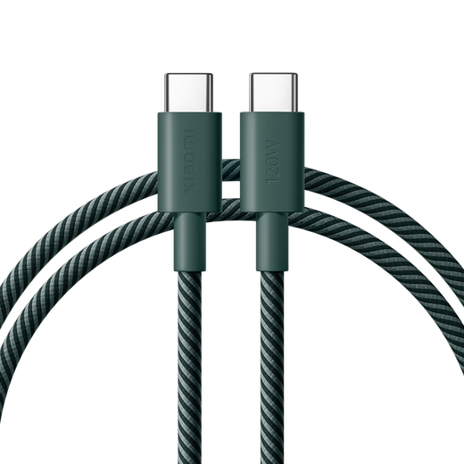 Xiaomi (MI) Xiaomi 6A C-C 2M Braided Data Cable Dark Green