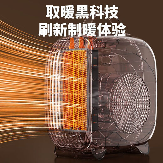 Camel (CAMEL) air heater electric heater home heating small electric heater energy saving office bathroom quick heating double temperature control protection 2 meters ordinary line